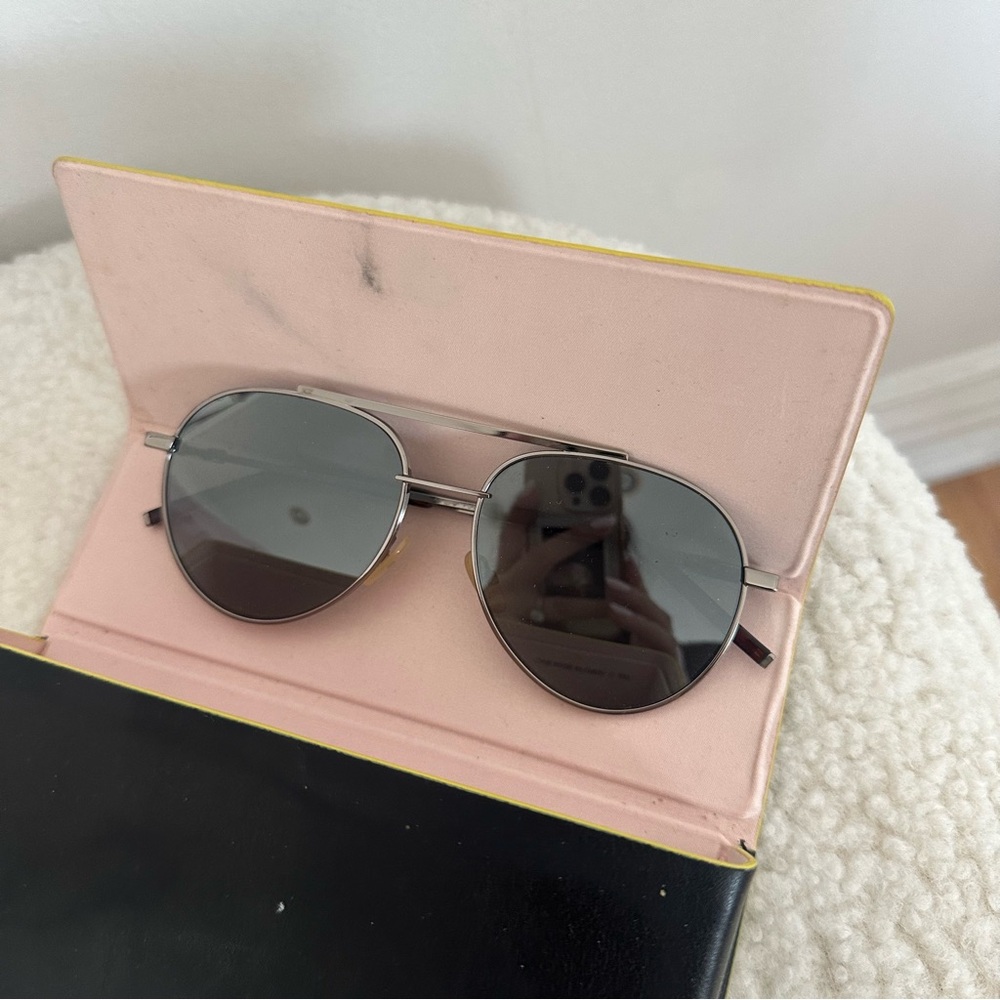 Fendi Silver Aviator Sunglasses